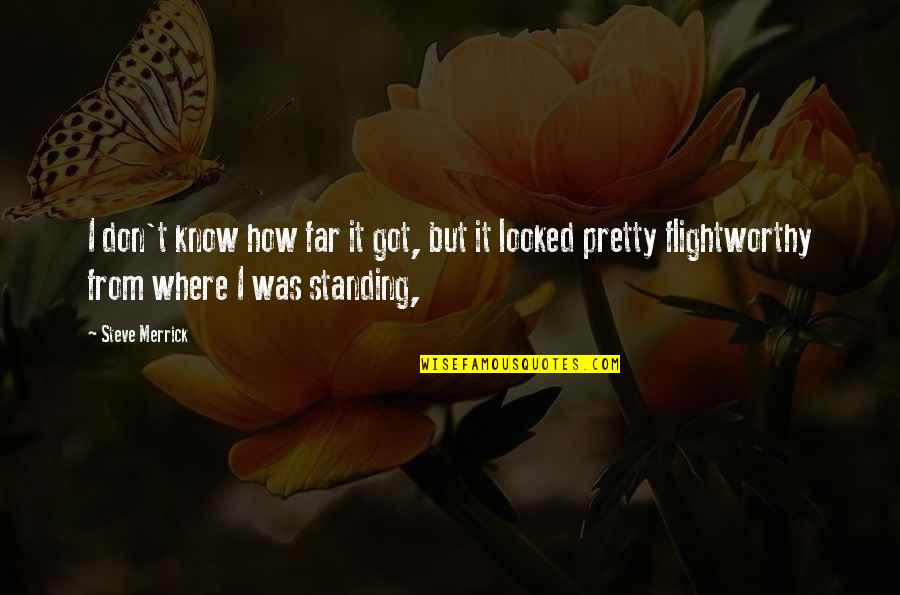 Nengasha Quotes By Steve Merrick: I don't know how far it got, but