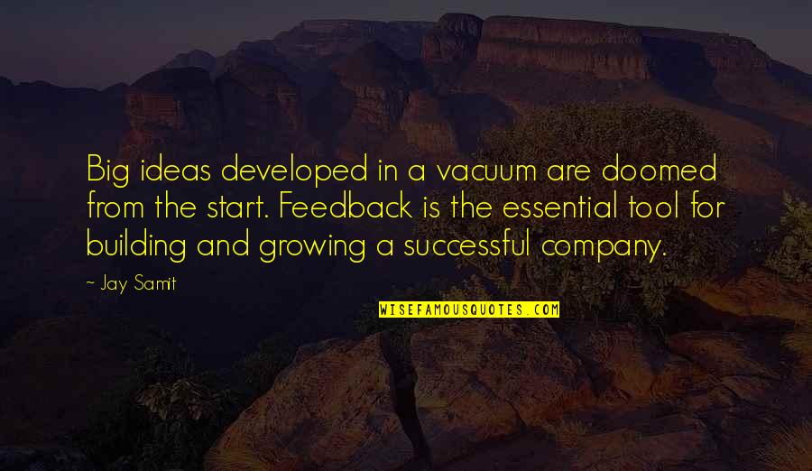 Neofytos Komninos Quotes By Jay Samit: Big ideas developed in a vacuum are doomed Neofytos Komninos Quotes By Jay Samit: Big ideas developed in a vacuum are doomed