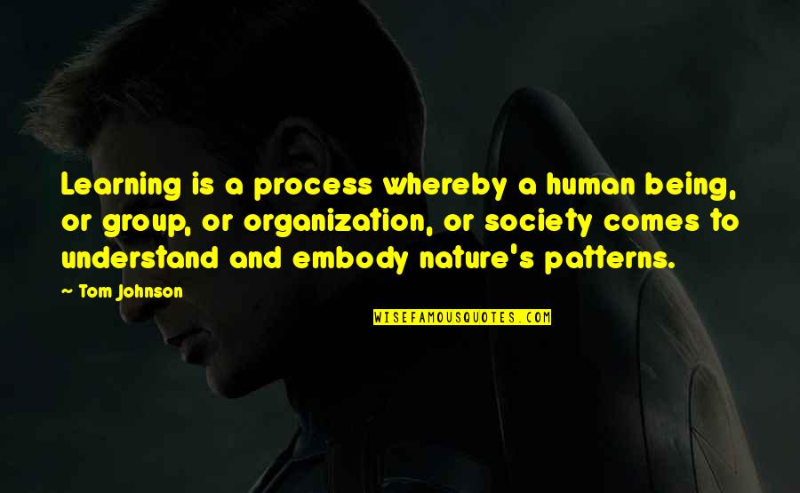 Neoisolationism Quotes By Tom Johnson: Learning is a process whereby a human being,