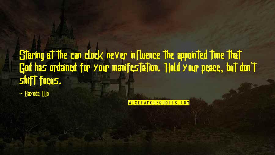 Neoplasticism Artists Quotes By Bayode Ojo: Staring at the can clock never influence the Neoplasticism Artists Quotes By Bayode Ojo: Staring at the can clock never influence the