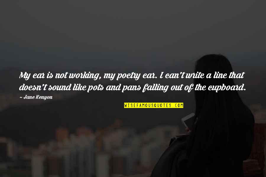 Nephrotoxicity Quotes By Jane Kenyon: My ear is not working, my poetry ear. Nephrotoxicity Quotes By Jane Kenyon: My ear is not working, my poetry ear.