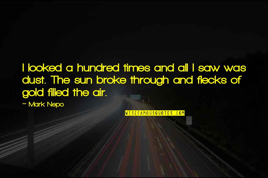 Nepo Quotes By Mark Nepo: I looked a hundred times and all I