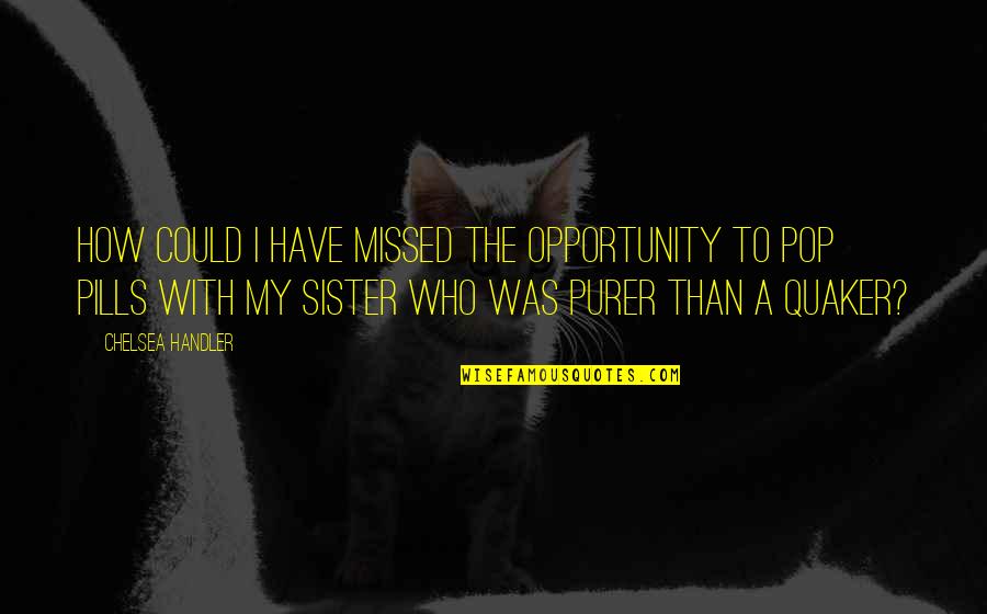 Nepriklausomos Quotes By Chelsea Handler: How could I have missed the opportunity to