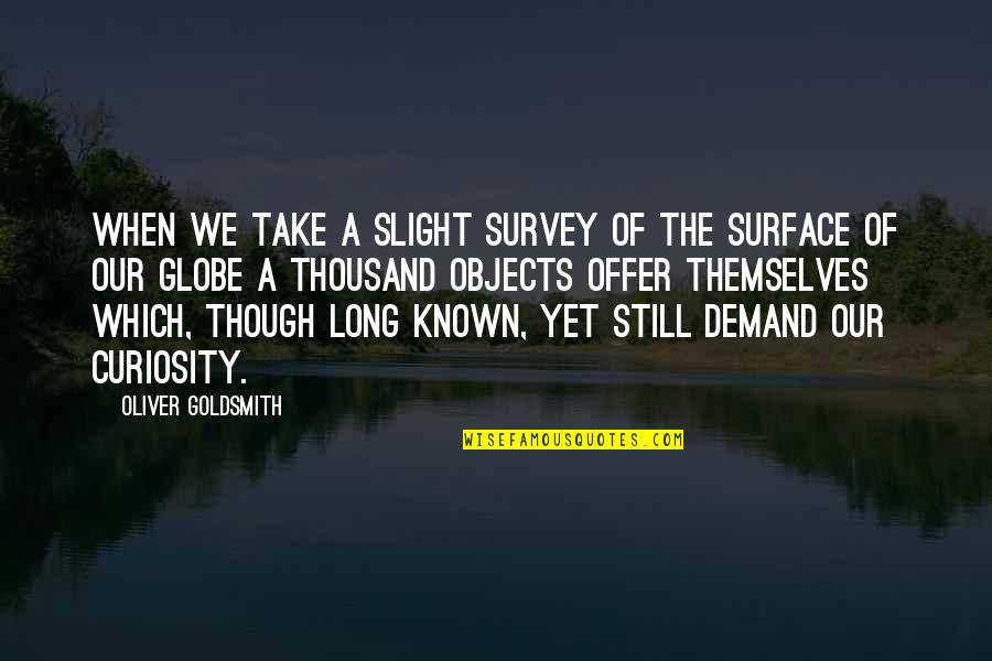 Neraka Saqar Quotes By Oliver Goldsmith: When we take a slight survey of the