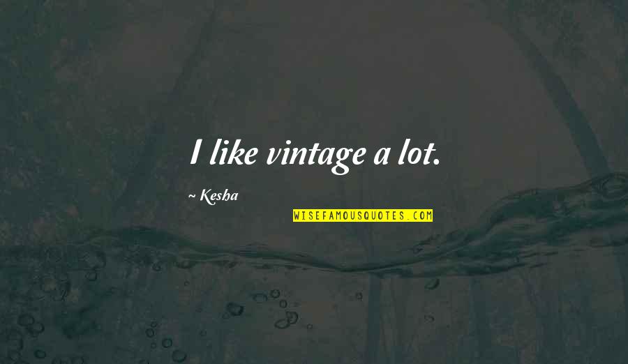 Nereda Ambrosio Quotes By Kesha: I like vintage a lot. Nereda Ambrosio Quotes By Kesha: I like vintage a lot.