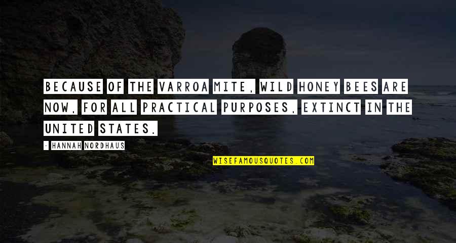 Nereida Rodriguez Quotes By Hannah Nordhaus: Because of the varroa mite, wild honey bees Nereida Rodriguez Quotes By Hannah Nordhaus: Because of the varroa mite, wild honey bees