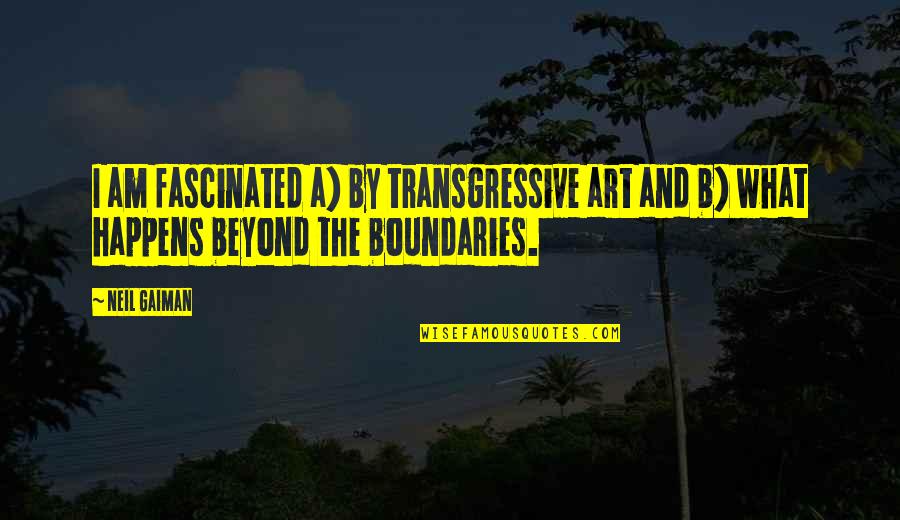 Nereikalingi Quotes By Neil Gaiman: I am fascinated a) by transgressive art and