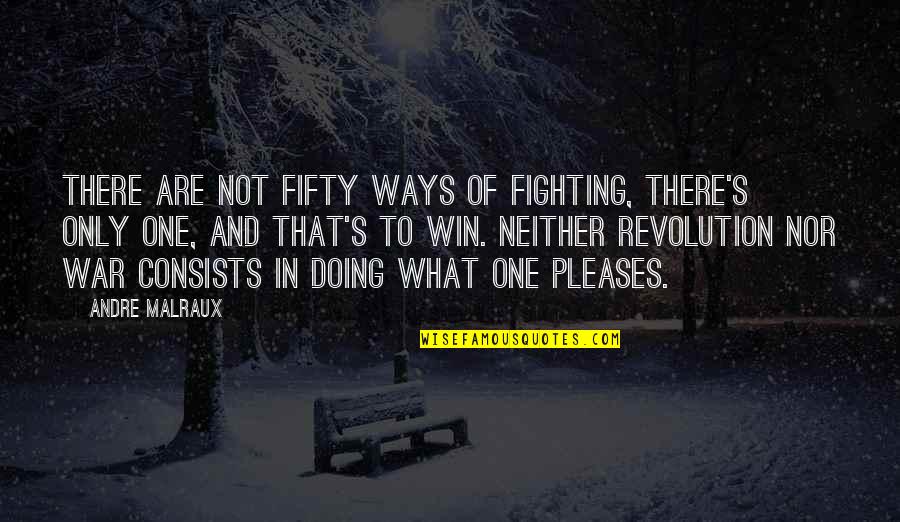 Nerimaki Quotes By Andre Malraux: There are not fifty ways of fighting, there's Nerimaki Quotes By Andre Malraux: There are not fifty ways of fighting, there's