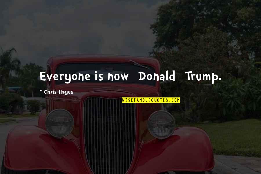 Nervosit Quotes By Chris Hayes: Everyone is now [Donald] Trump.