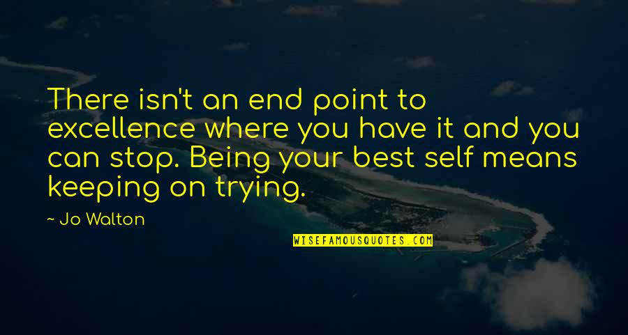 Nessa Preppy Quotes By Jo Walton: There isn't an end point to excellence where Nessa Preppy Quotes By Jo Walton: There isn't an end point to excellence where