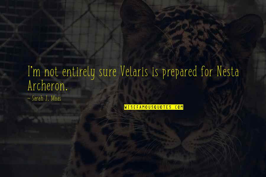 Nesta Quotes By Sarah J. Maas: I'm not entirely sure Velaris is prepared for