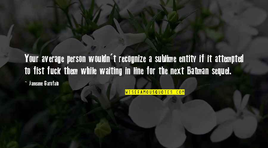 Nestor Kirchner Quotes By Janeane Garofalo: Your average person wouldn't recognize a sublime entity