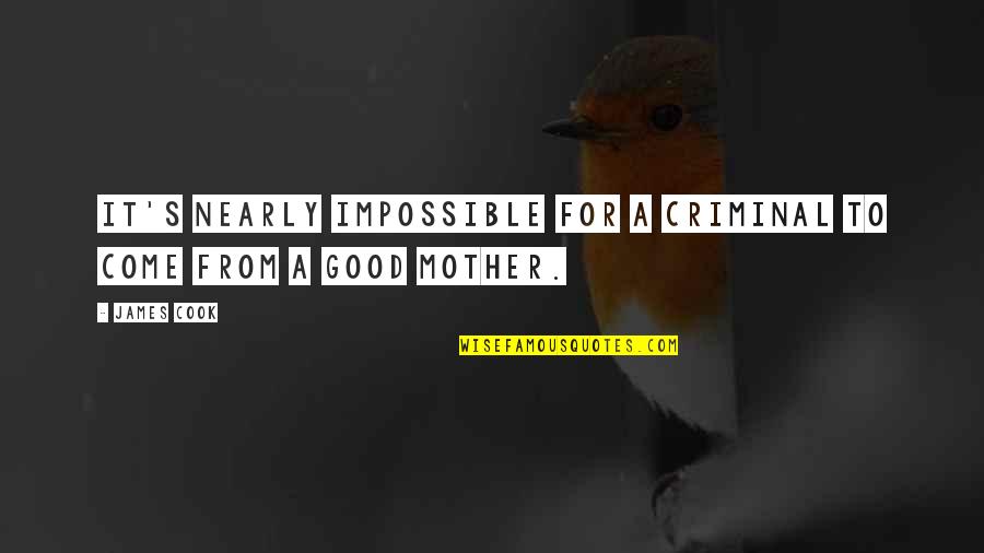 Nestor Makhno Quotes By James Cook: It's nearly impossible for a criminal to come