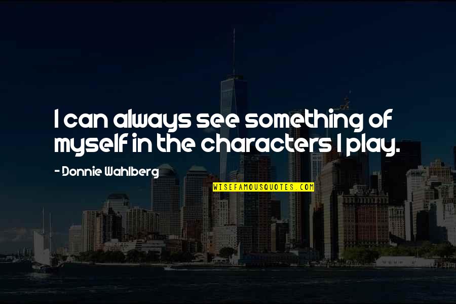 Nesvestica I Slabost Quotes By Donnie Wahlberg: I can always see something of myself in