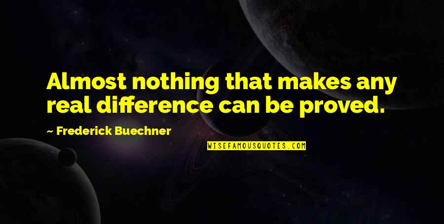 Neszm Nyi Diz Jn Quotes By Frederick Buechner: Almost nothing that makes any real difference can