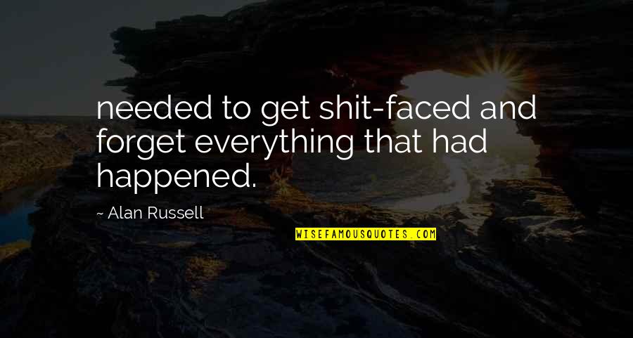 Net String With Quotes By Alan Russell: needed to get shit-faced and forget everything that