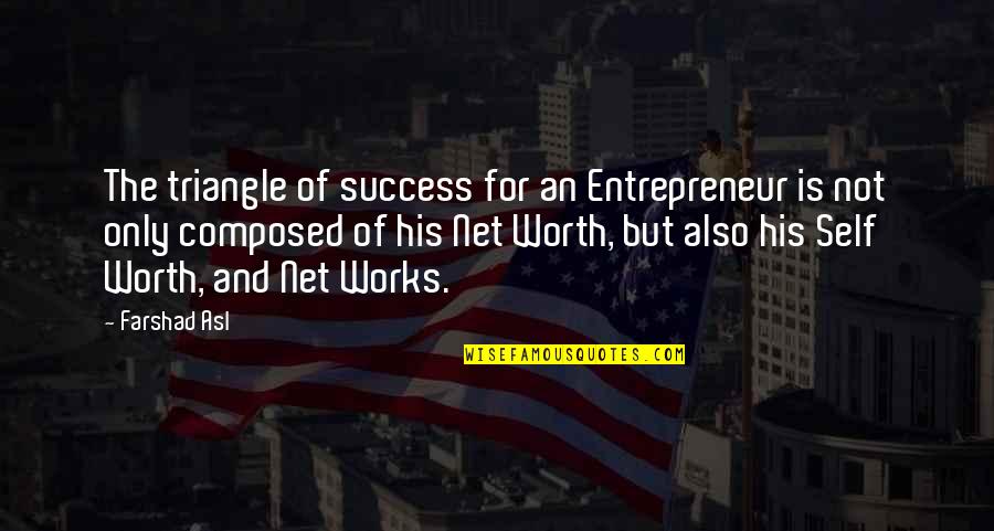 Net Work Quotes By Farshad Asl: The triangle of success for an Entrepreneur is