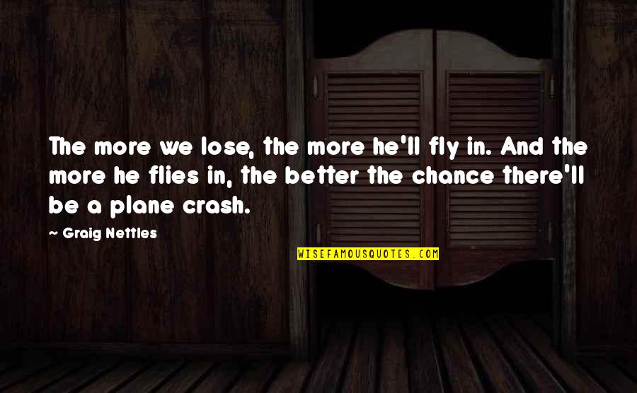 Nettles Quotes By Graig Nettles: The more we lose, the more he'll fly
