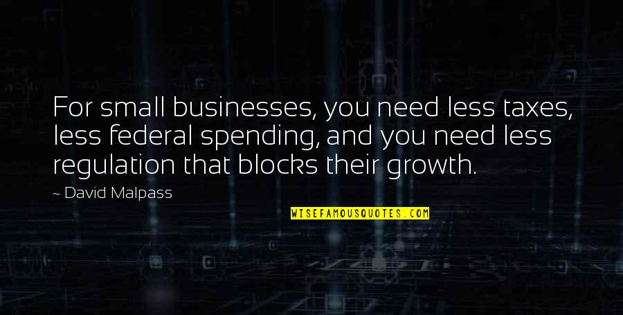 Neumes Terminum Quotes By David Malpass: For small businesses, you need less taxes, less
