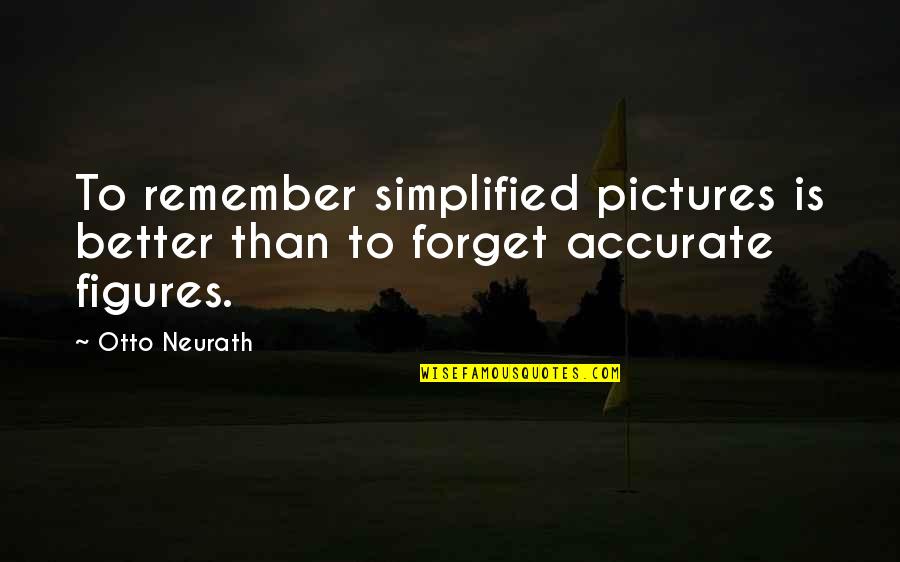 Neurath's Quotes By Otto Neurath: To remember simplified pictures is better than to