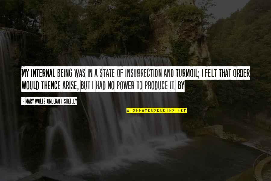 Neurogenetic Disorders Quotes By Mary Wollstonecraft Shelley: My internal being was in a state of