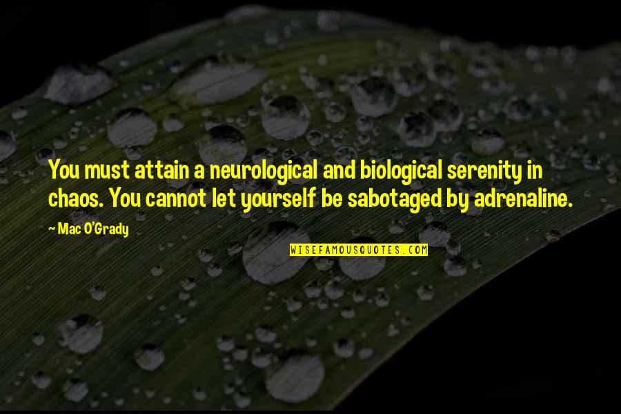 Neurological Quotes By Mac O'Grady: You must attain a neurological and biological serenity