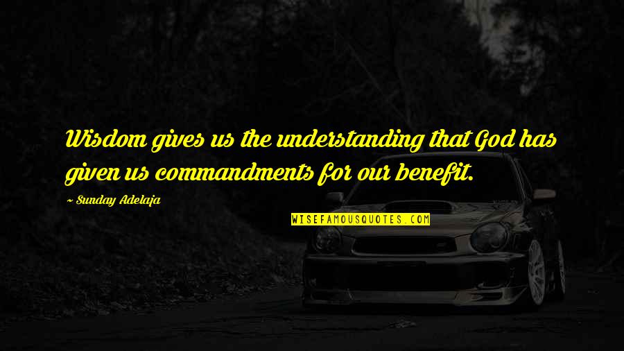 Neurontin Quotes By Sunday Adelaja: Wisdom gives us the understanding that God has