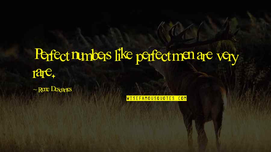 Neurophysiology Quotes By Rene Descartes: Perfect numbers like perfect men are very rare.