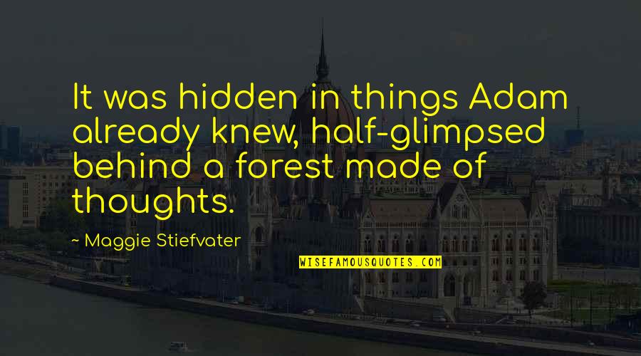 Neuroscience Graduation Quotes By Maggie Stiefvater: It was hidden in things Adam already knew, Neuroscience Graduation Quotes By Maggie Stiefvater: It was hidden in things Adam already knew,