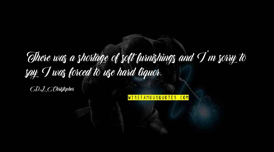 Neurotechnology Hearing Quotes By D.L. Christopher: There was a shortage of soft furnishings and