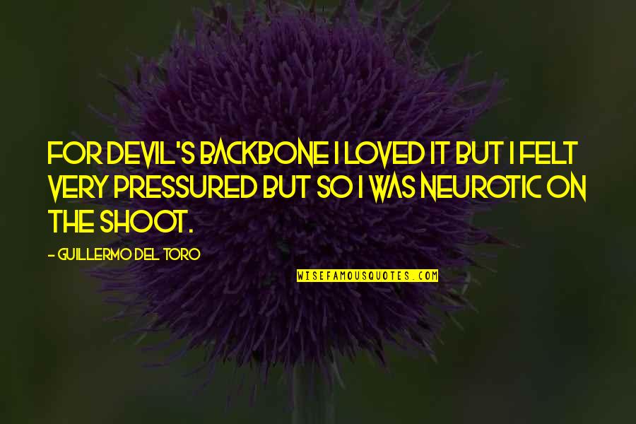 Neurotic Quotes By Guillermo Del Toro: For Devil's Backbone I loved it but I