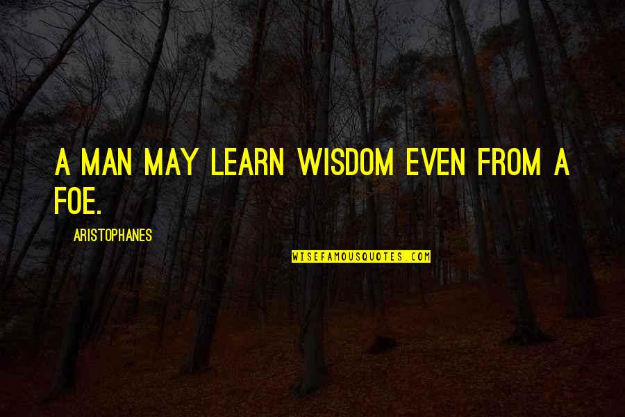 Neurotypical Quotes By Aristophanes: A man may learn wisdom even from a