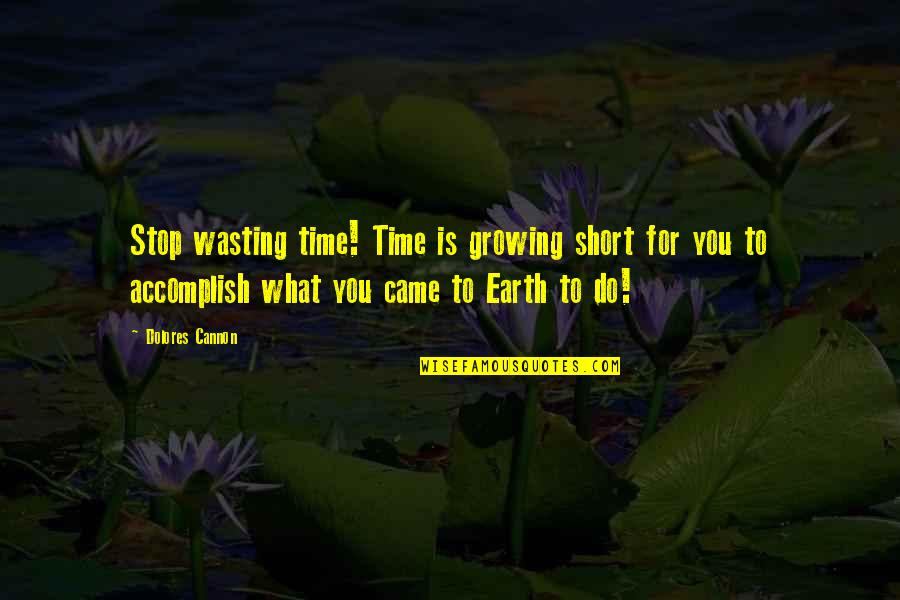 Nev Bear Quotes By Dolores Cannon: Stop wasting time! Time is growing short for
