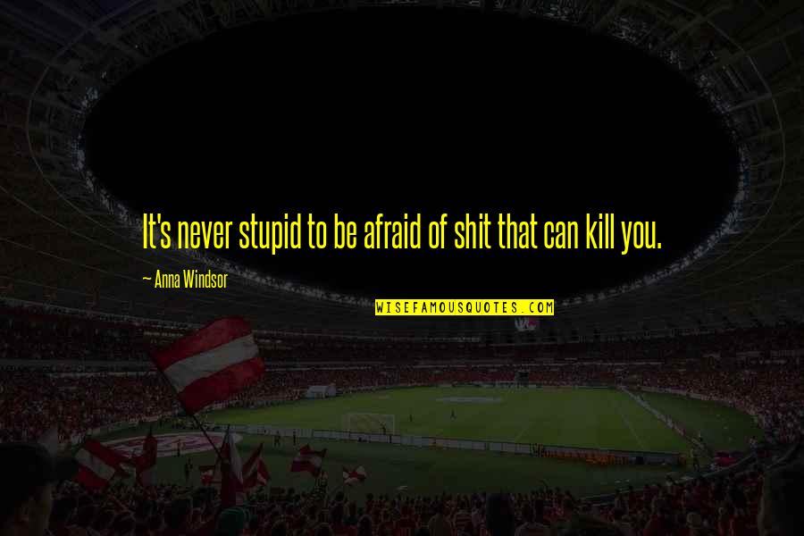 Never Be Afraid Quotes By Anna Windsor: It's never stupid to be afraid of shit