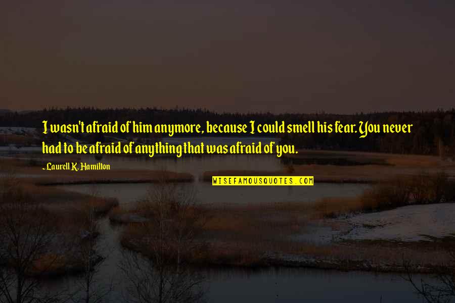 Never Be Afraid To Quotes By Laurell K. Hamilton: I wasn't afraid of him anymore, because I