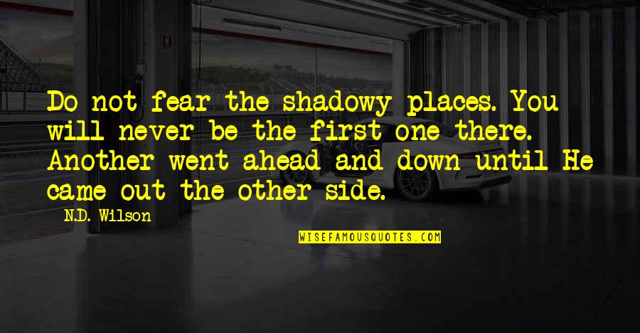 Never Be Down Quotes By N.D. Wilson: Do not fear the shadowy places. You will Never Be Down Quotes By N.D. Wilson: Do not fear the shadowy places. You will