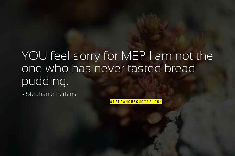 Never Be Sorry Quotes By Stephanie Perkins: YOU feel sorry for ME? I am not
