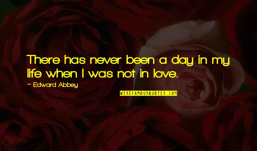 Never Been In Love Quotes By Edward Abbey: There has never been a day in my
