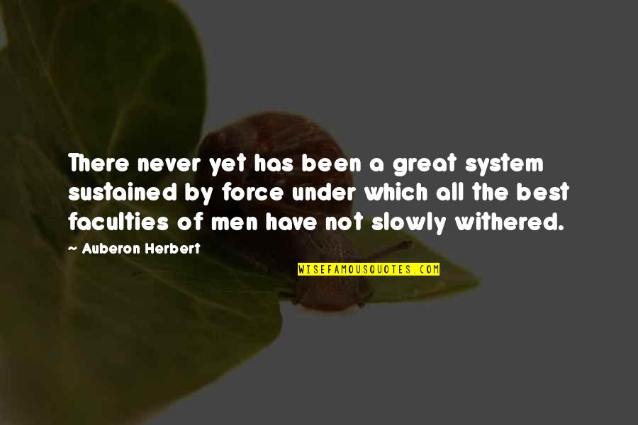 Never Been There Quotes By Auberon Herbert: There never yet has been a great system