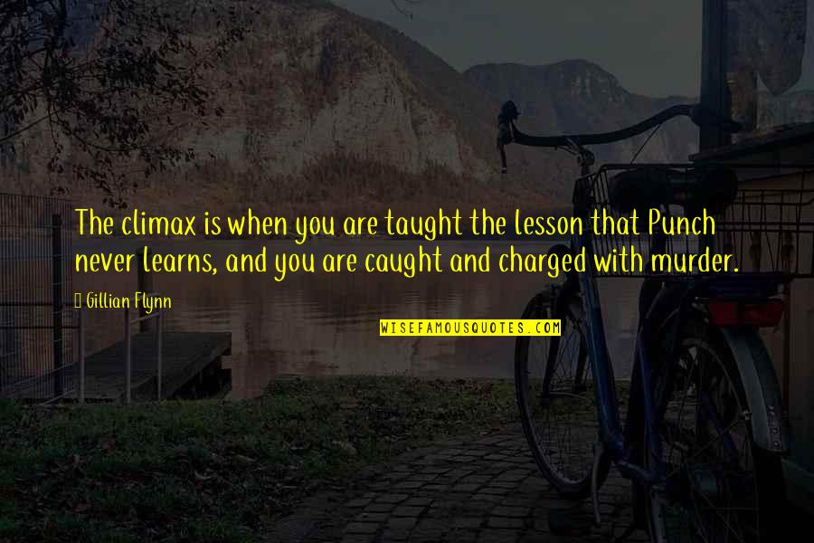 Never Caught Quotes By Gillian Flynn: The climax is when you are taught the