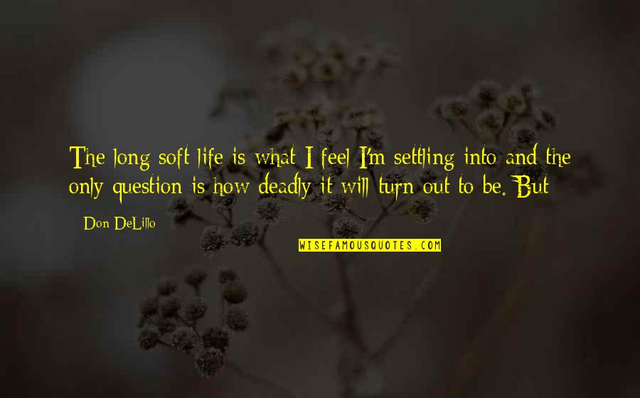 Never Discount Yourself Quotes By Don DeLillo: The long soft life is what I feel Never Discount Yourself Quotes By Don DeLillo: The long soft life is what I feel