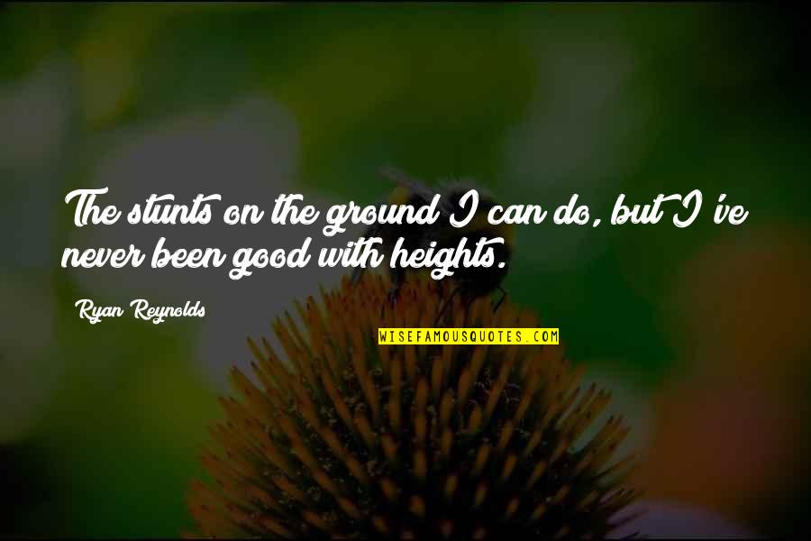 Never Do Good Quotes By Ryan Reynolds: The stunts on the ground I can do,