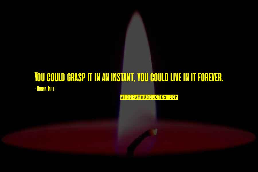 Never Doubting Quotes By Donna Tartt: You could grasp it in an instant, you