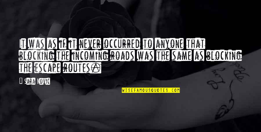 Never Escape Quotes By Sara Novic: It was as if it never occurred to Never Escape Quotes By Sara Novic: It was as if it never occurred to