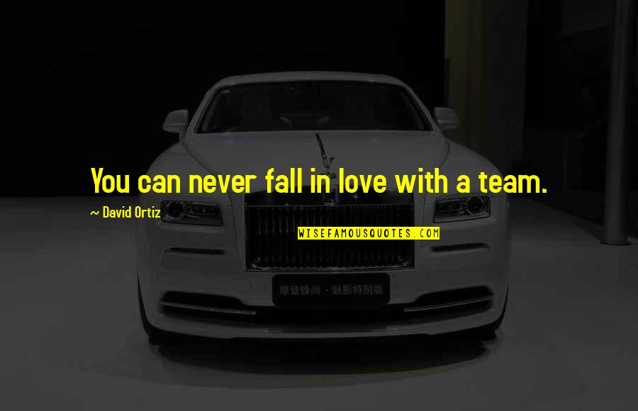Never Ever Fall In Love Quotes By David Ortiz: You can never fall in love with a