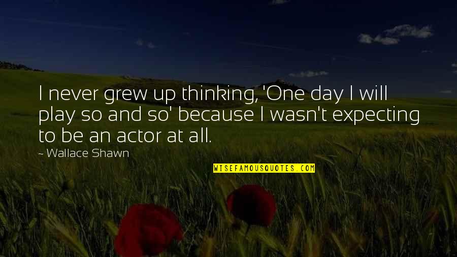 Never Expecting Quotes By Wallace Shawn: I never grew up thinking, 'One day I