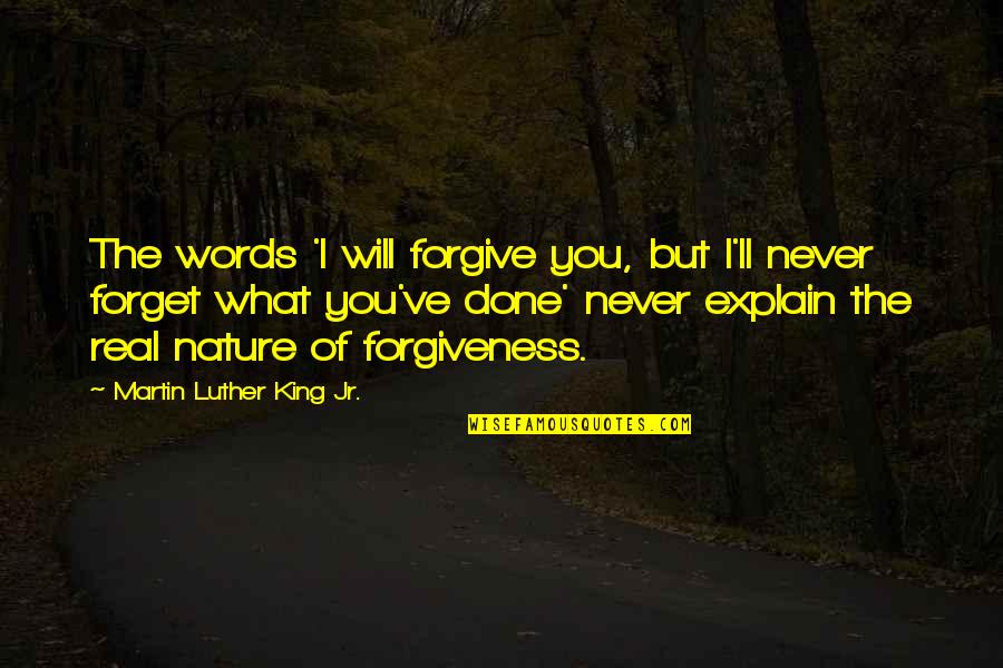 Never Forget True Love Quotes By Martin Luther King Jr.: The words 'I will forgive you, but I'll