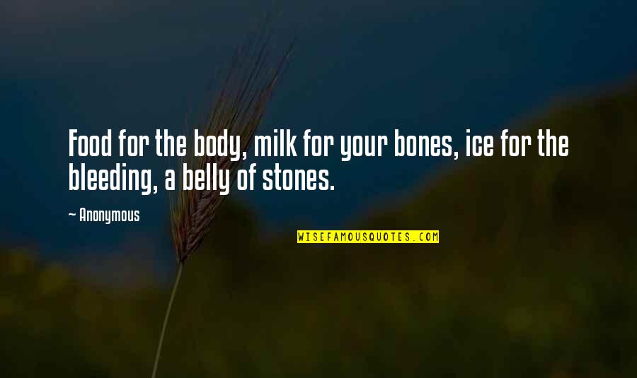 Never Forget Where I Came From Quotes By Anonymous: Food for the body, milk for your bones,