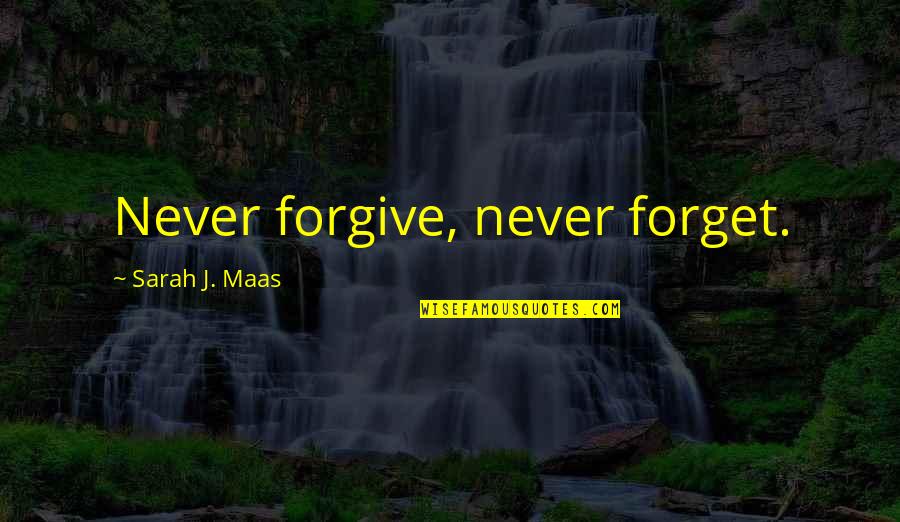 Never Forgive Never Forget Quotes By Sarah J. Maas: Never forgive, never forget.