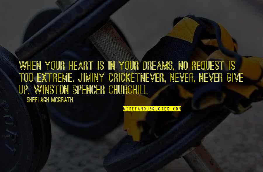 Never Give Your Heart Quotes By Sheelagh McGrath: When your heart is in your dreams, no